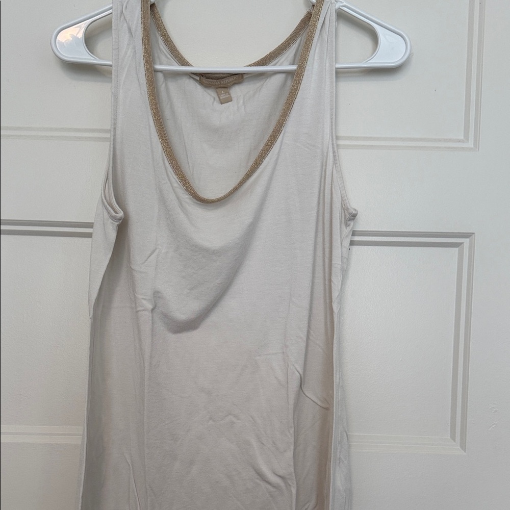 Banana Republic Elegant Cream Tank Top